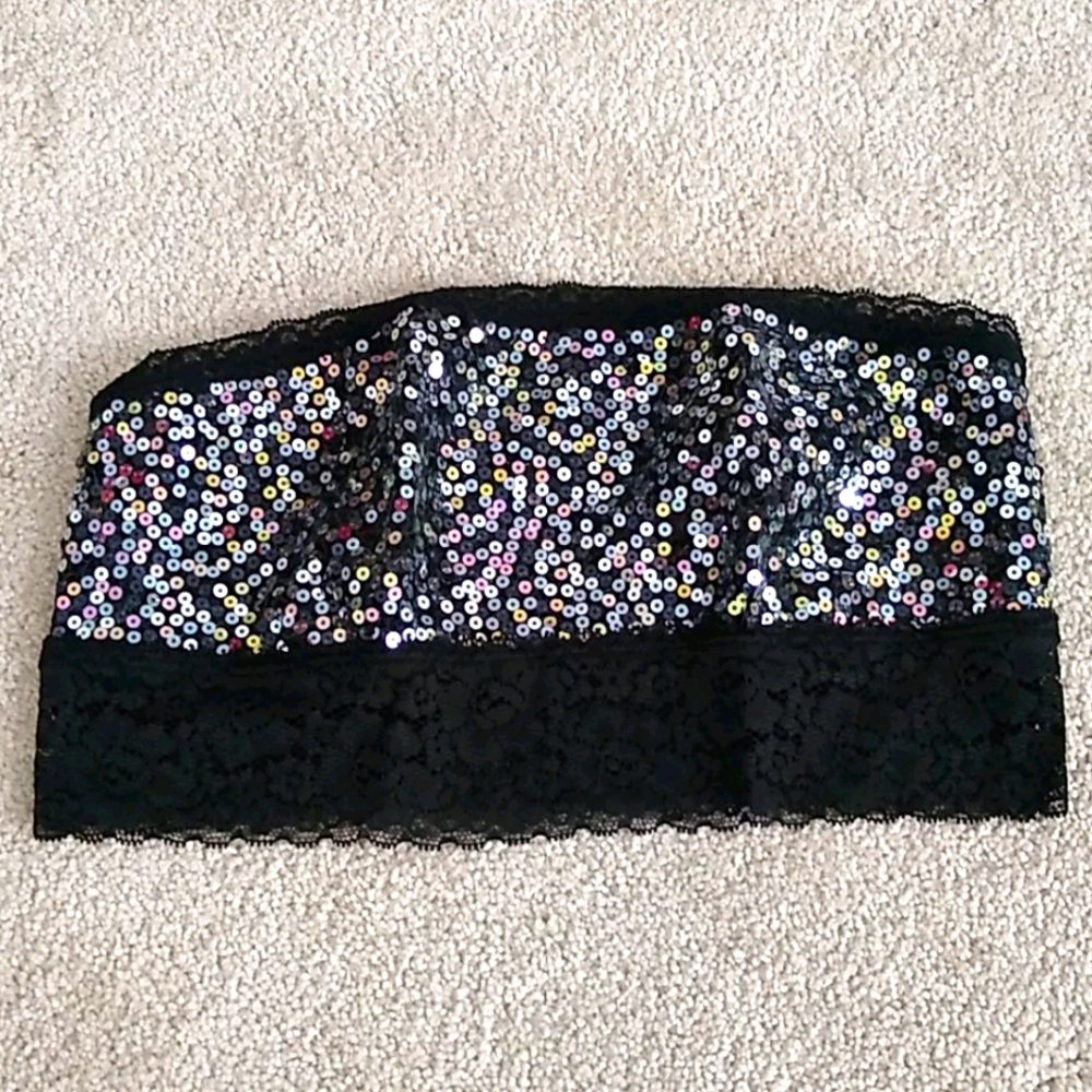 New Victoria's secret lace sequins bandeau s/p